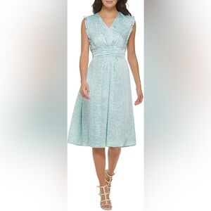 DKNY Printed Midi Dress Size 16